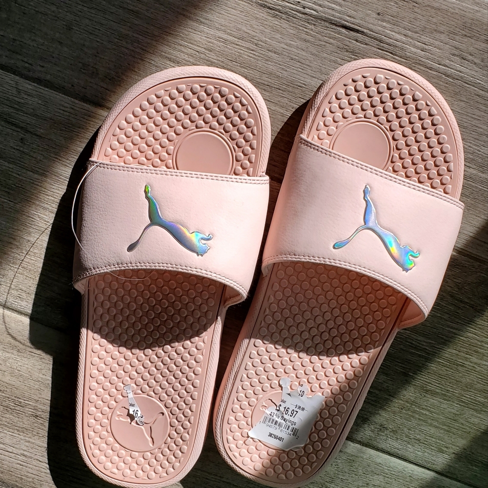Pink puma slides